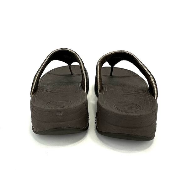 Fitflop Lulu Thong-Toe Sandal/Flip Flop Sz 8 Brown Sequin Arch Support Cushioned - Picture 5 of 13